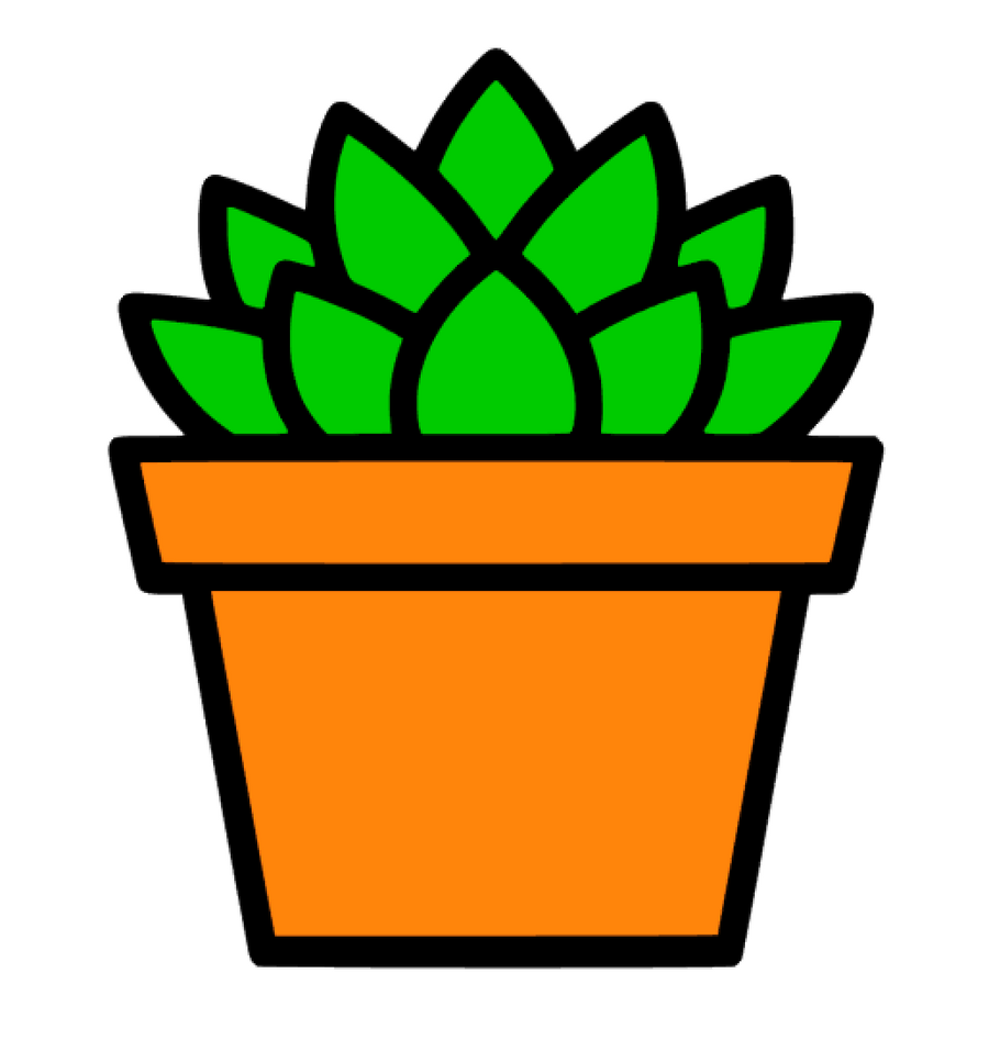 Succulent Cactus Potted Plant Acrylic Blank