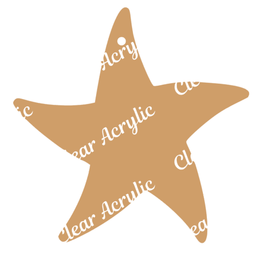 Ocean Starfish Acrylic Blank for Key Chains