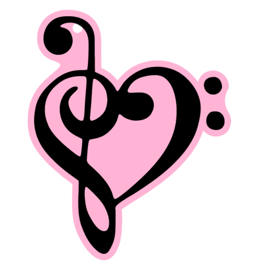 Music Note Heart Acrylic Blank
