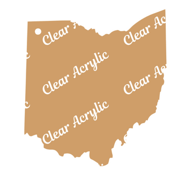 Ohio Acrylic Blank for key chains