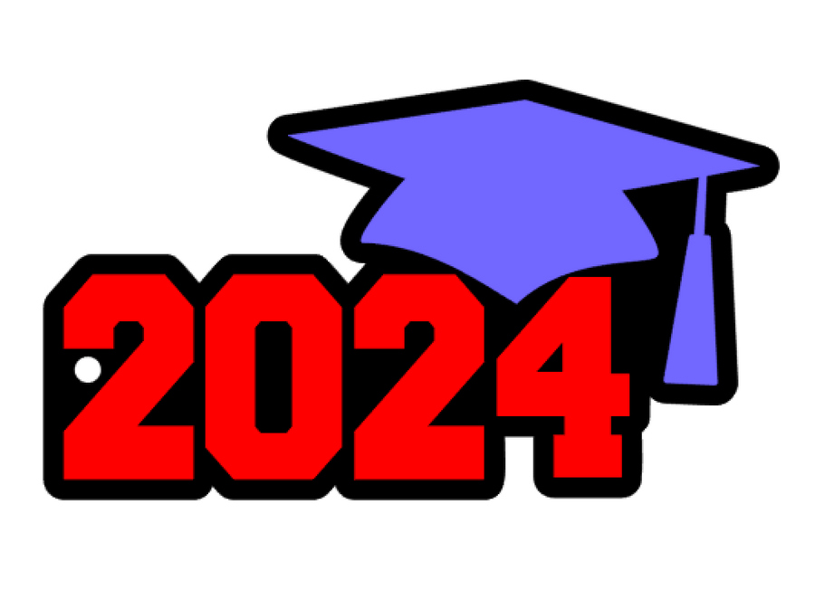 2025 Red Graduation Cap Clipart