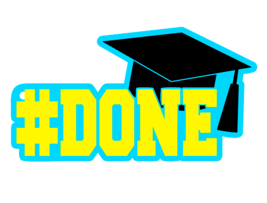 #DONE Graduation Cap Acrylic Blank