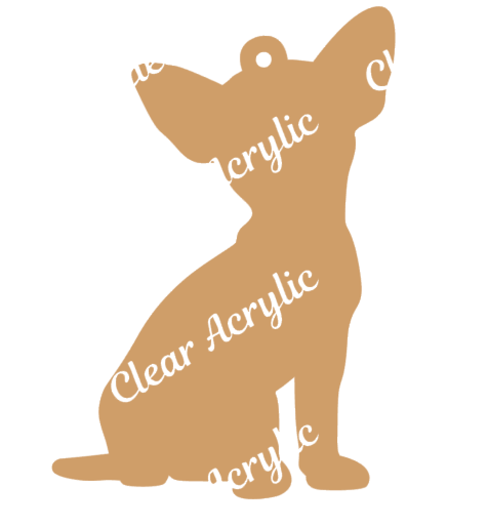Chihuahua Sitting Acrylic Blank for Key Chains