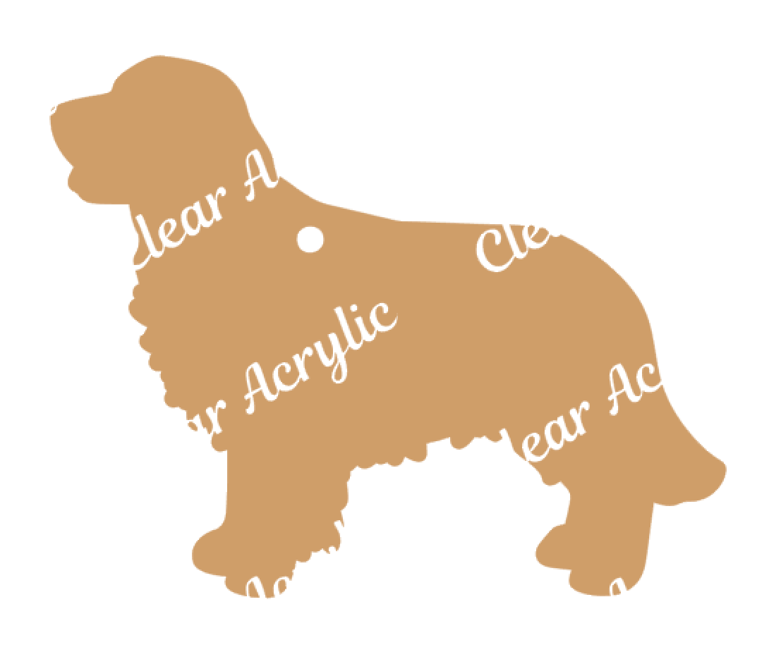 Golden Retriever Key chain Acrylic Blanks