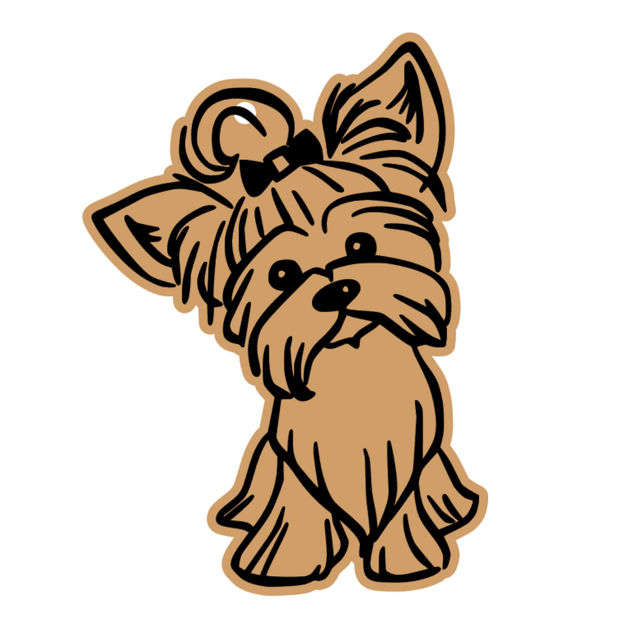 Cute Yorkie Dog #3 Acrylic Blank