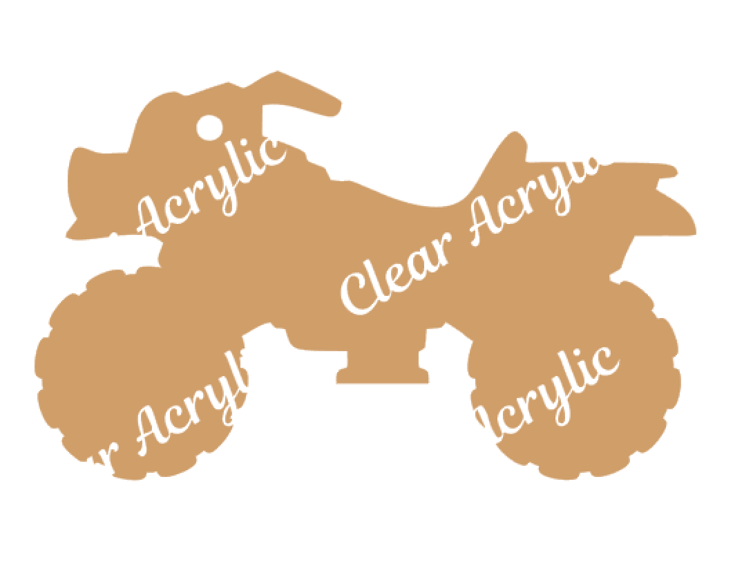ATV 4 Wheeler Acrylic Blank for key chains