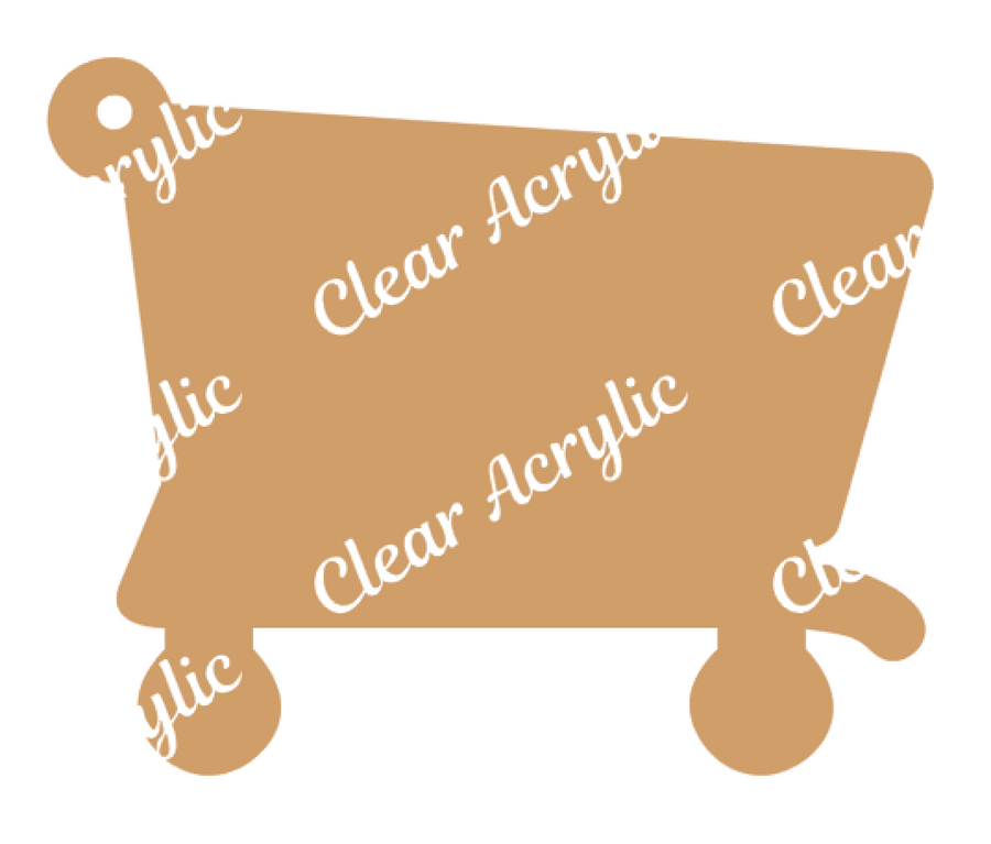 Grocery Shopping Cart Acrylic Blank