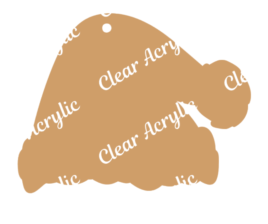 Santa Claus Hat Acrylic Blank