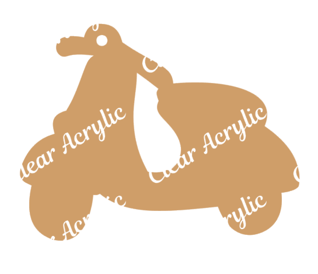 Moped Scooter Acrylic Blank for Crafting