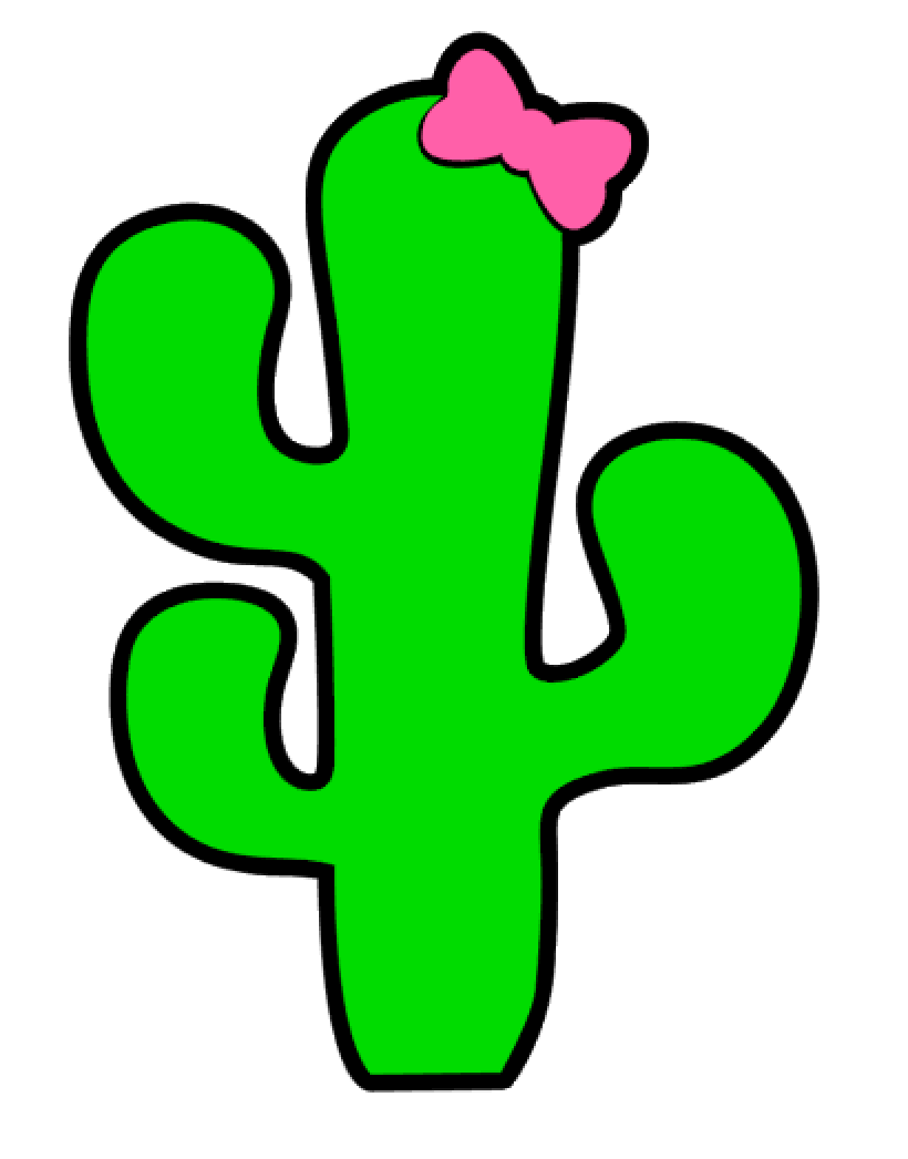 Cactus w/ Flower Bow Acrylic Blank