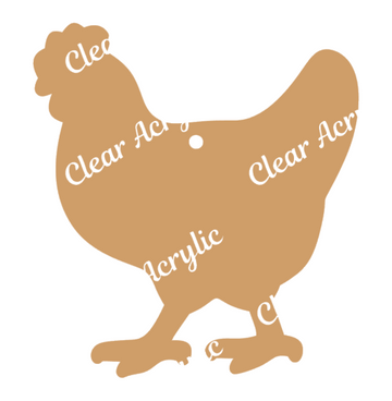 Chicken Acrylic Blanks for Key Chain Crafts
