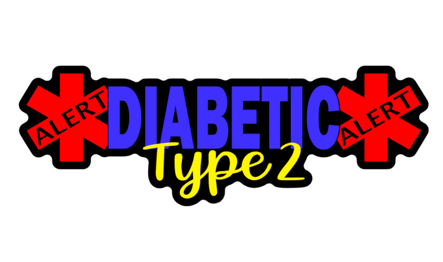 Diabetic Type 2 Alert Acrylic Blank