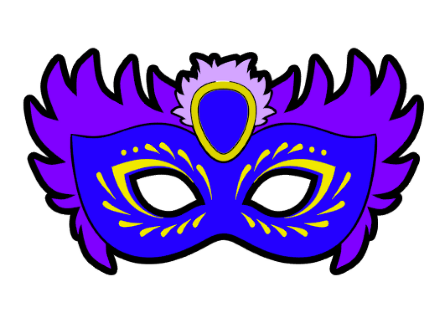 Mardi Gras Mask Acrylic Blank