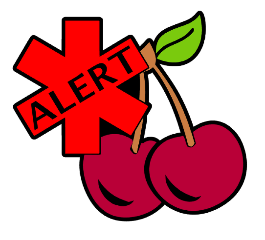 Cherry Fruit Allergy Acrylic Blank