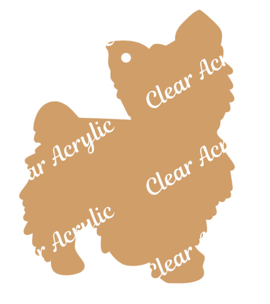 Yorkshire Terrier Yorkie Dog Acrylic Blank for Key Chains