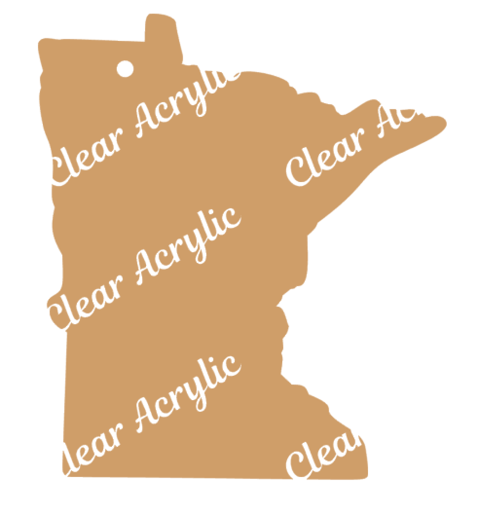 Minnesota State Acrylic Blank for Key Chain Crafts
