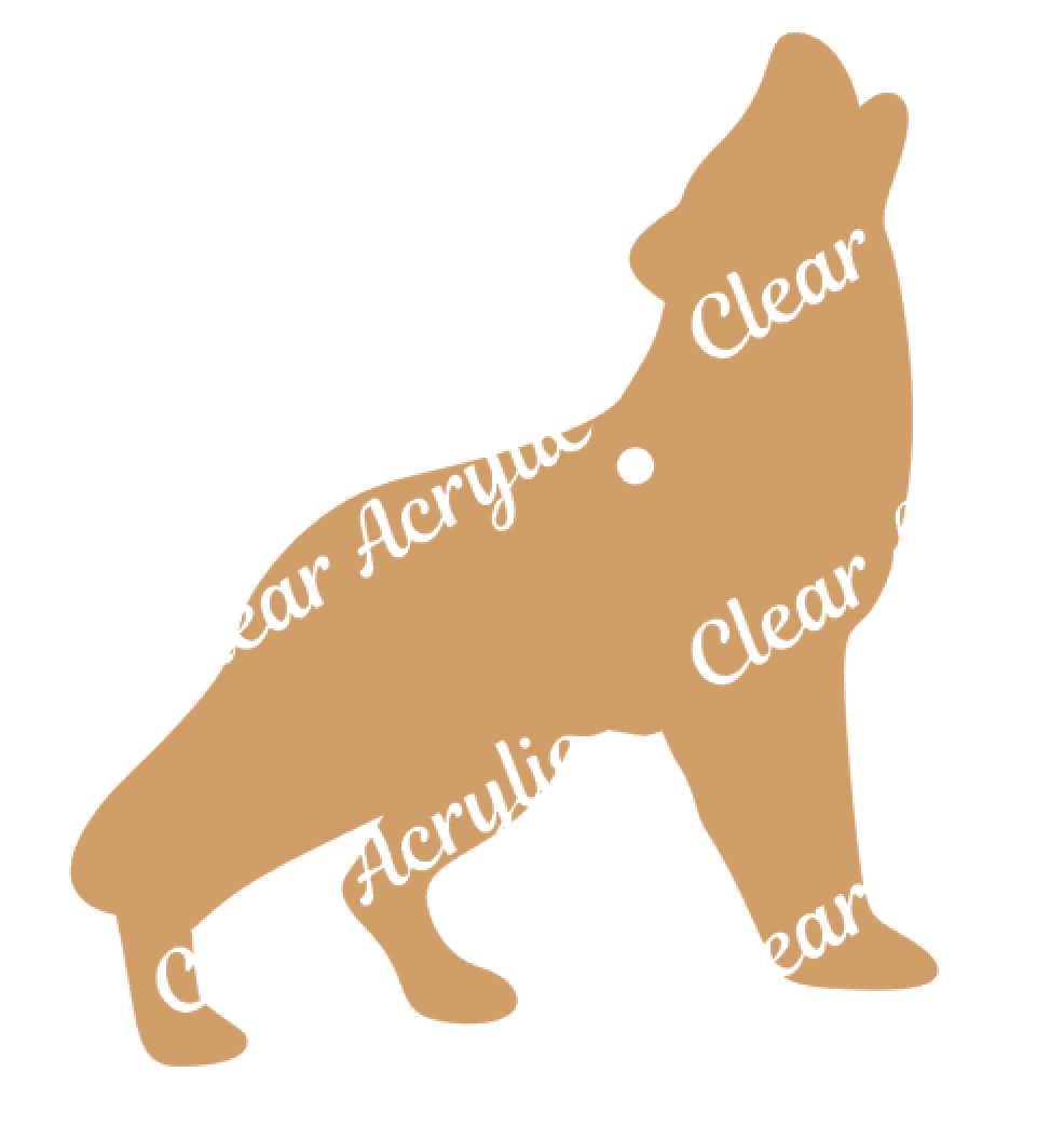 Howling Wolf Acrylic Blank for Key Chains