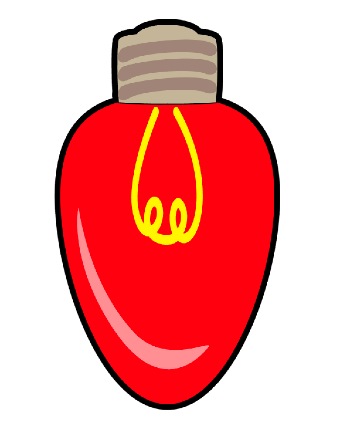 Christmas Light Bulb Acrylic Blank
