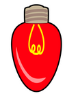 Christmas Light Bulb Acrylic Blank