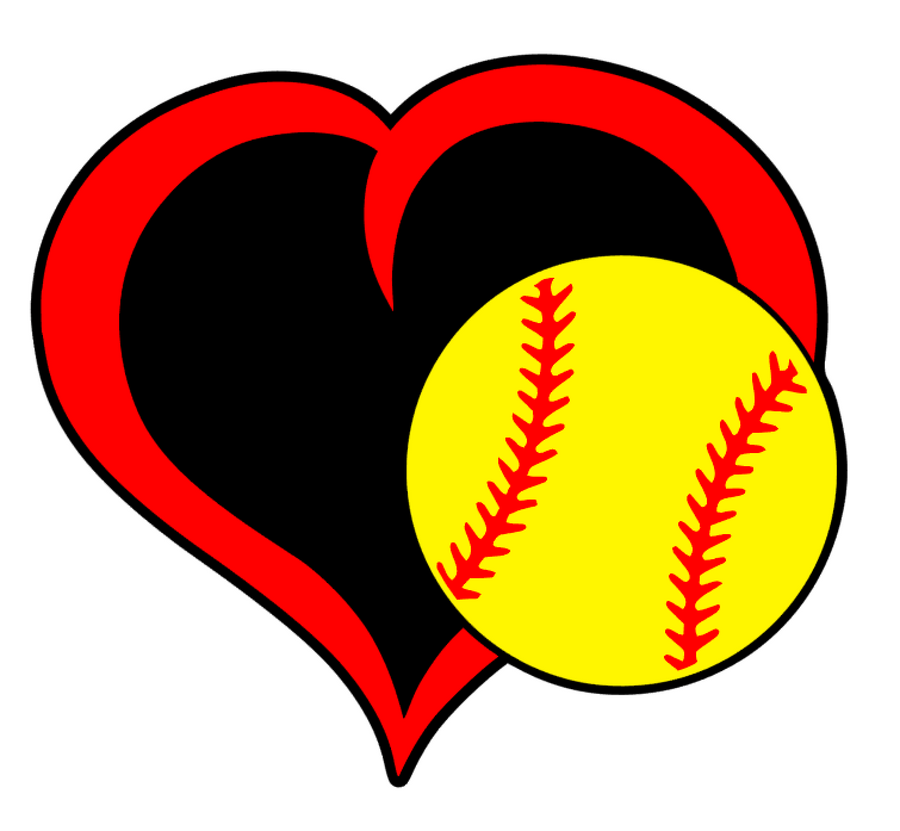 Heart Baseball Acrylic Blank