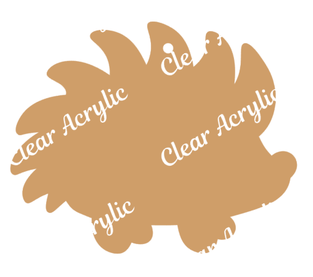Cute Porcupine Acrylic Blank for Key Chain Crafts