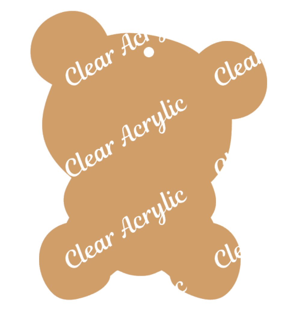 Cute Panda Bear Sitting Acrylic Blank for Key Chain Crafts