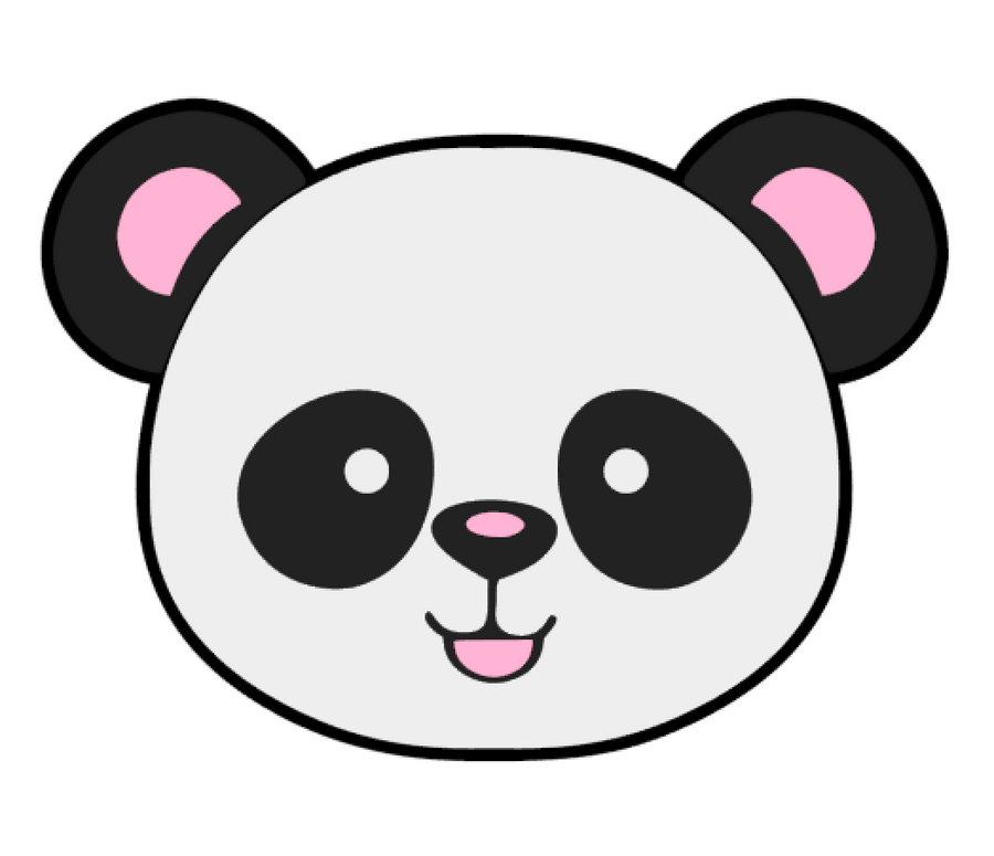 Panda Bear Face Acrylic Blank
