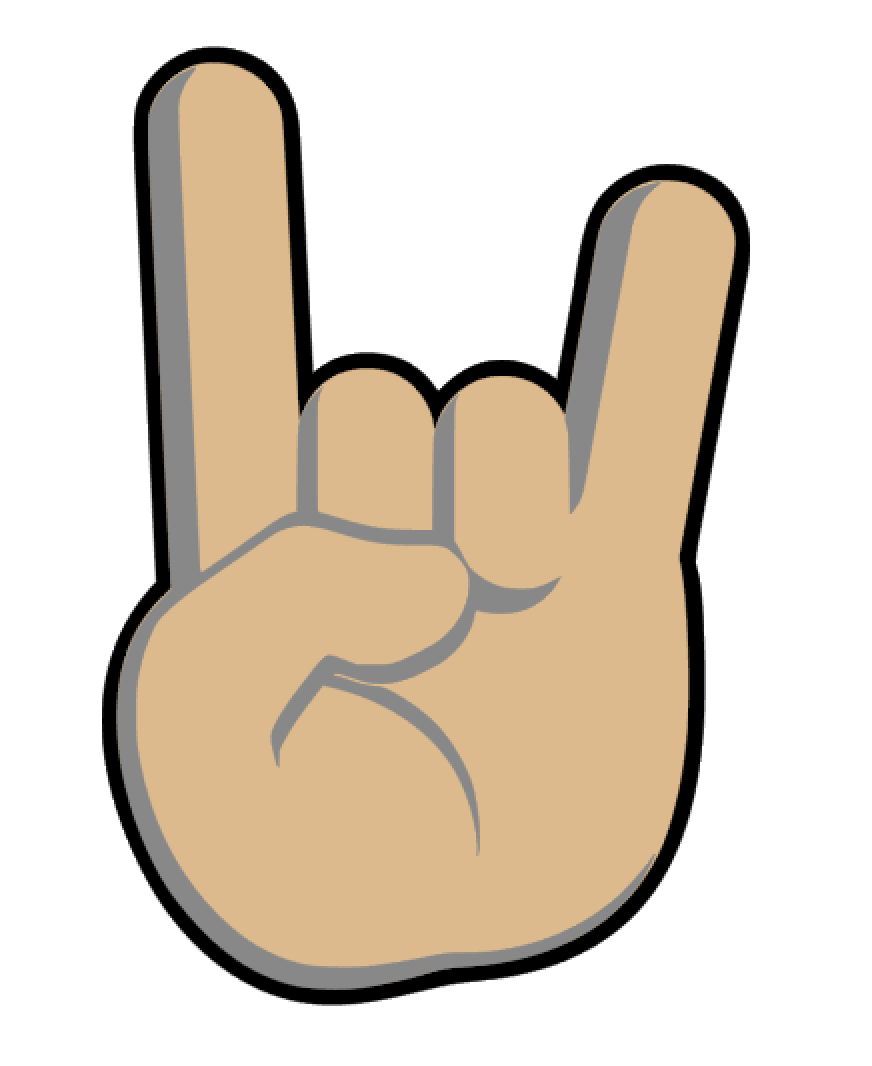 Rock Hand Horns Acrylic Blank