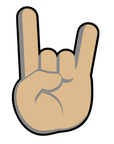 Rock Hand Horns Acrylic Blank