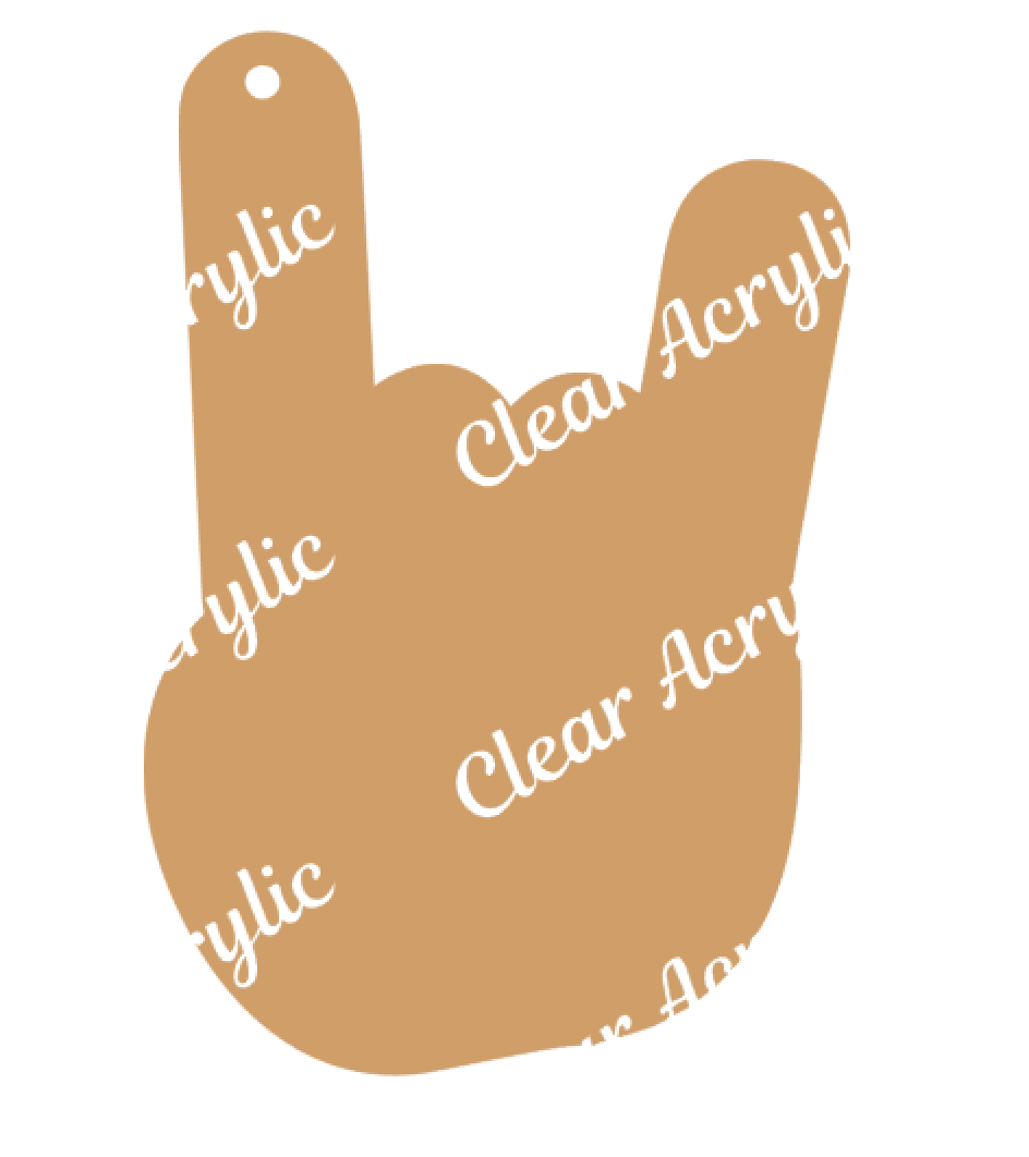 Rock Hand Horns Acrylic Blank