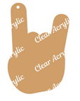Rock Hand Horns Acrylic Blank