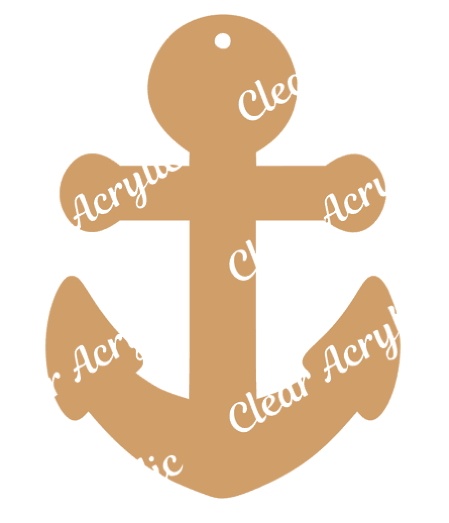 Anchor Acrylic Blank for Key Chain Crafting