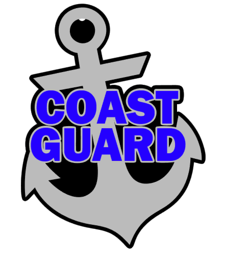 Coast Guard Anchor Acrylic Blank
