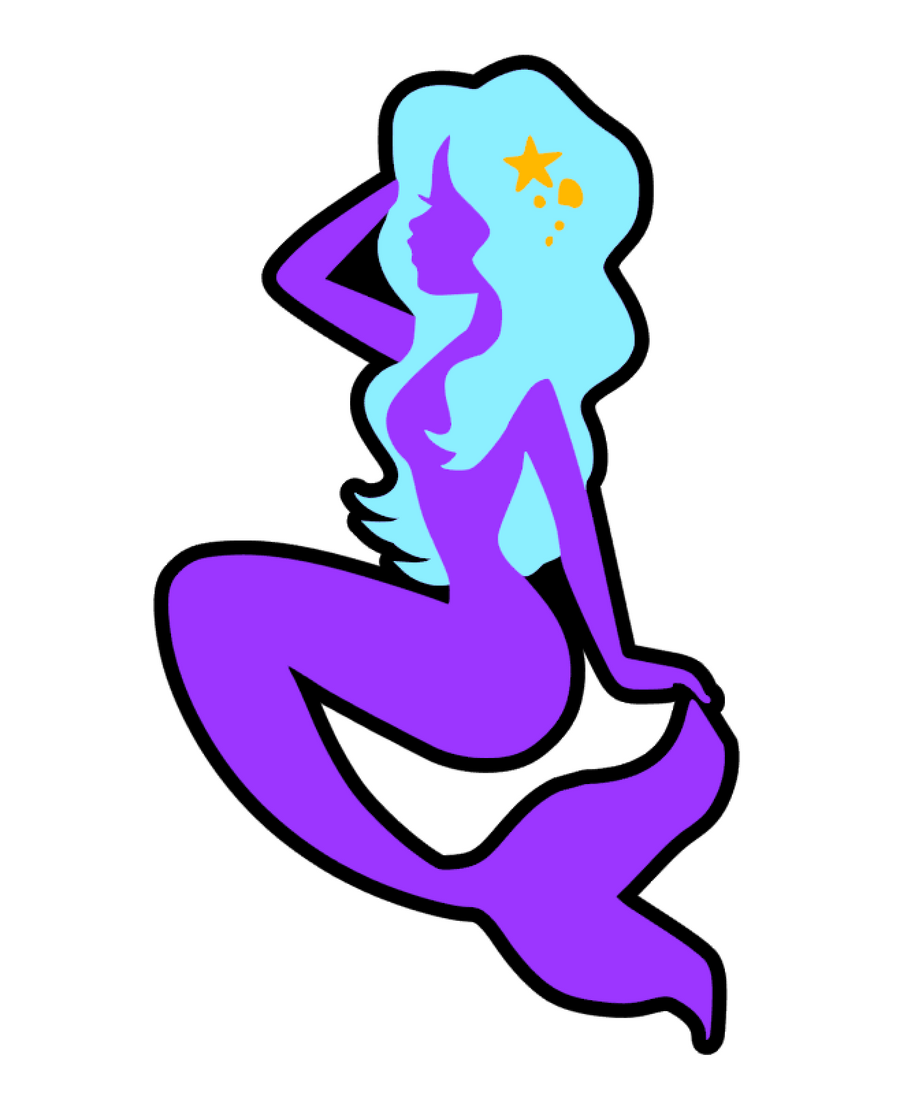 Mermaid Sitting Acrylic Blank