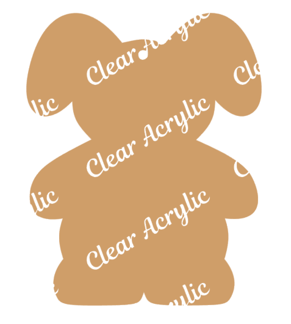 Bunny Suit Pajamas Acrylic Blanks for badge reels