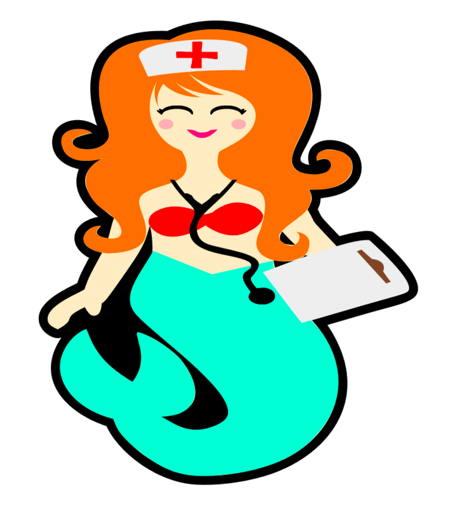 Mermaid Nurse Acrylic Blank