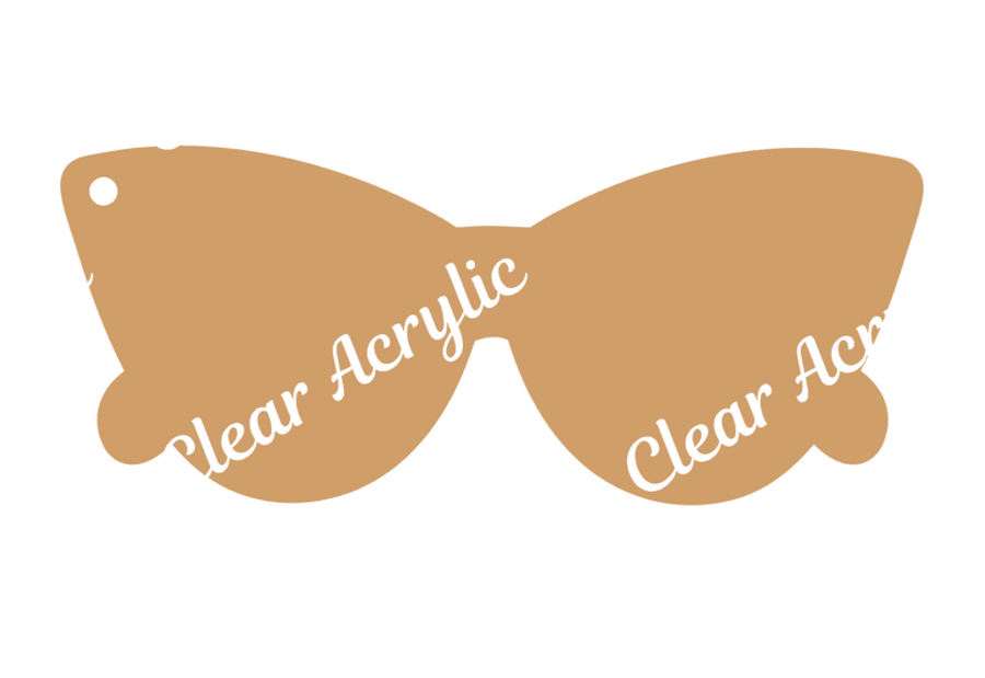 Retro Cat Sunglasses Acrylic Blanks for DIY Crafting