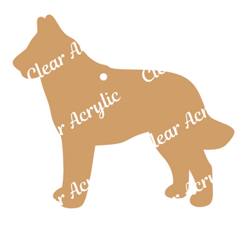 Belgian Malinois Dog Acrylic Blanks for Key Chain Crafts