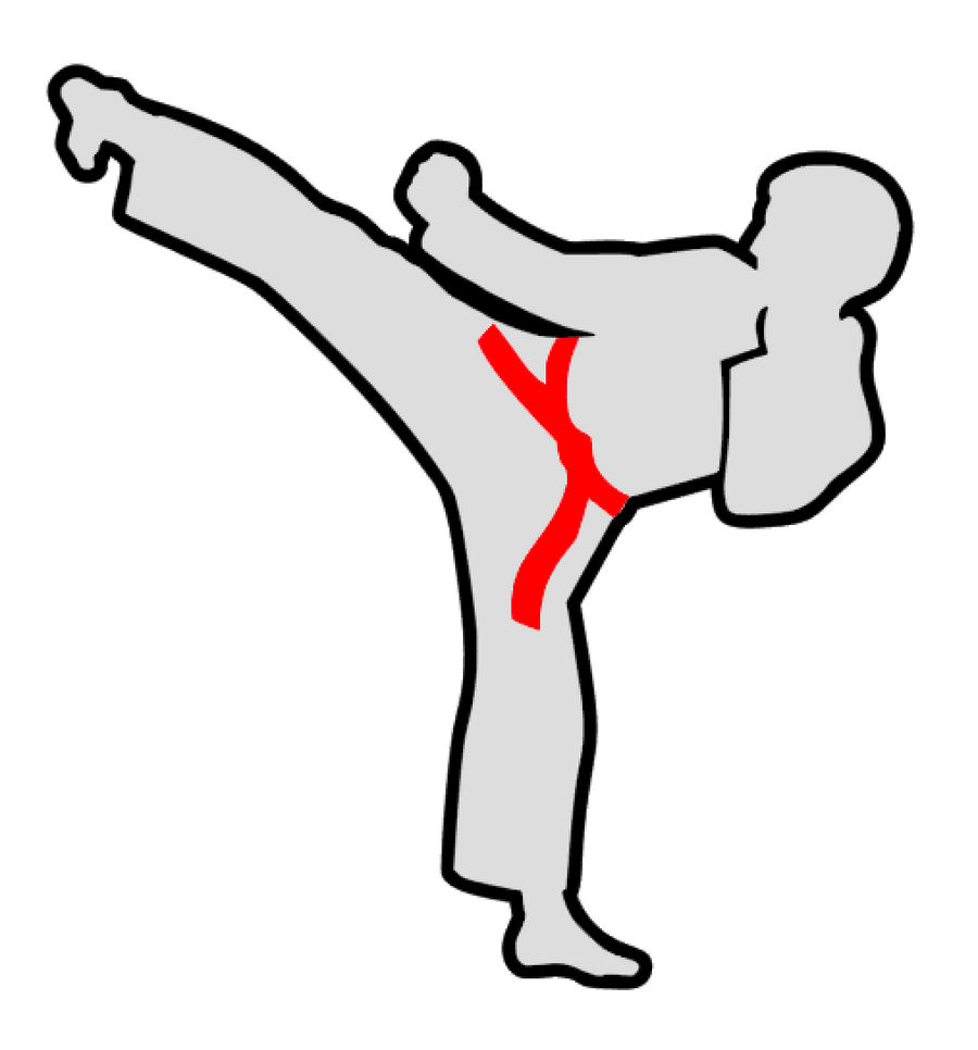 Male Karate Kick Acrylic Blank