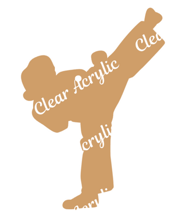 Female Karate Kick Acrylic Blank