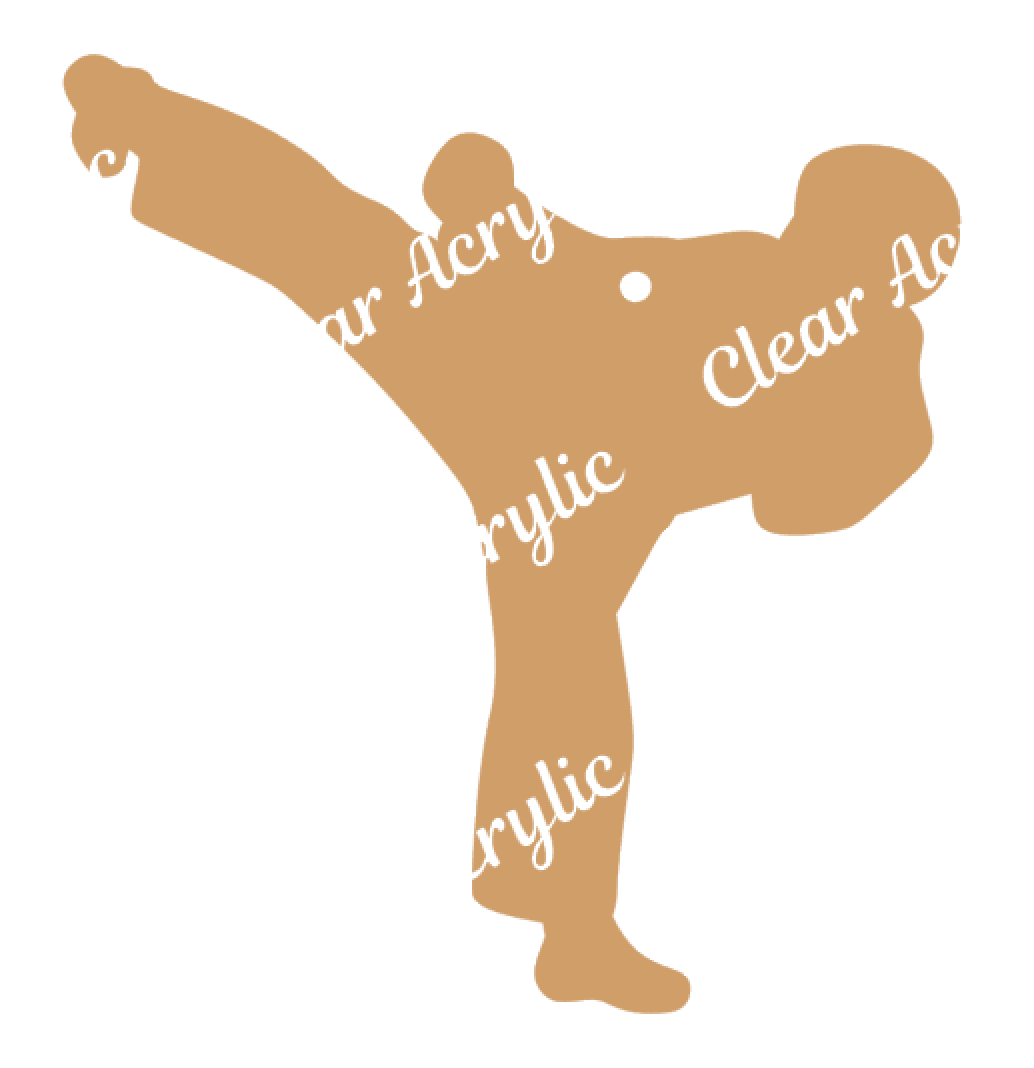 Male Karate Kick Acrylic Blank