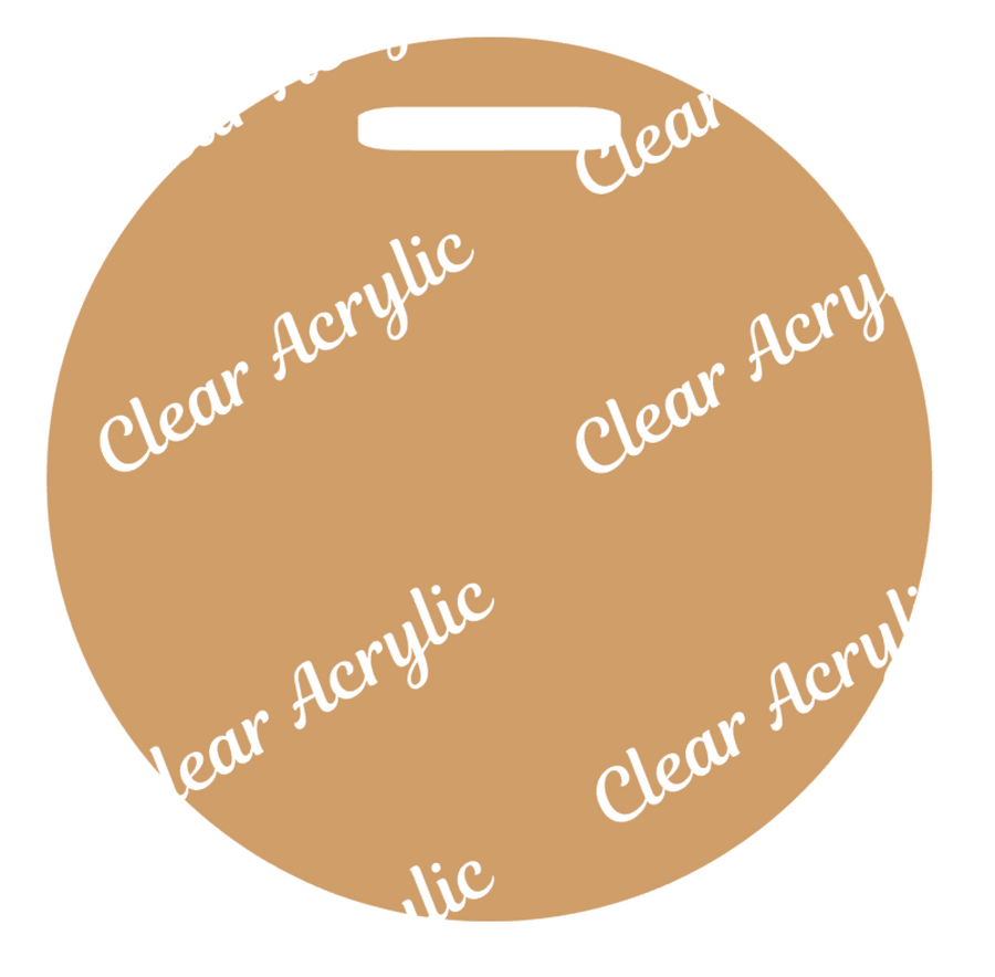 Round Luggage Tag Acrylic Blank