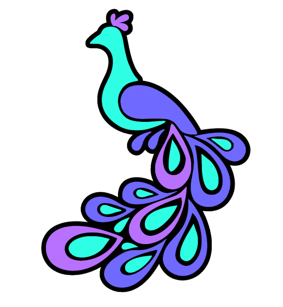 Elegant Peacock Acrylic Blank
