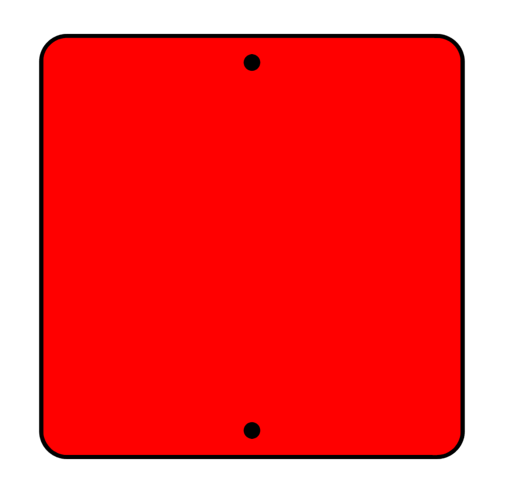 Square (2 Holes) Acrylic Blank
