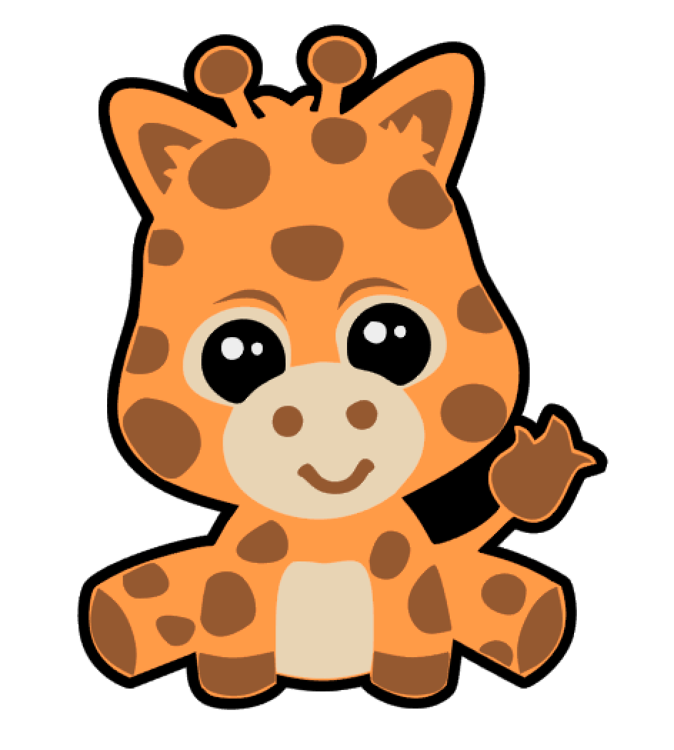 Baby Giraffe Sitting Acrylic Blank