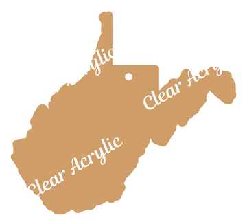 West Virginia State Acrylic Blanks for Key Chain Crafts
