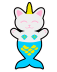Mermaid Caticorn Acrylic Blank