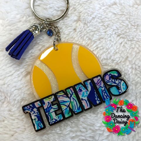 Tennis Ball Word Acrylic Blank