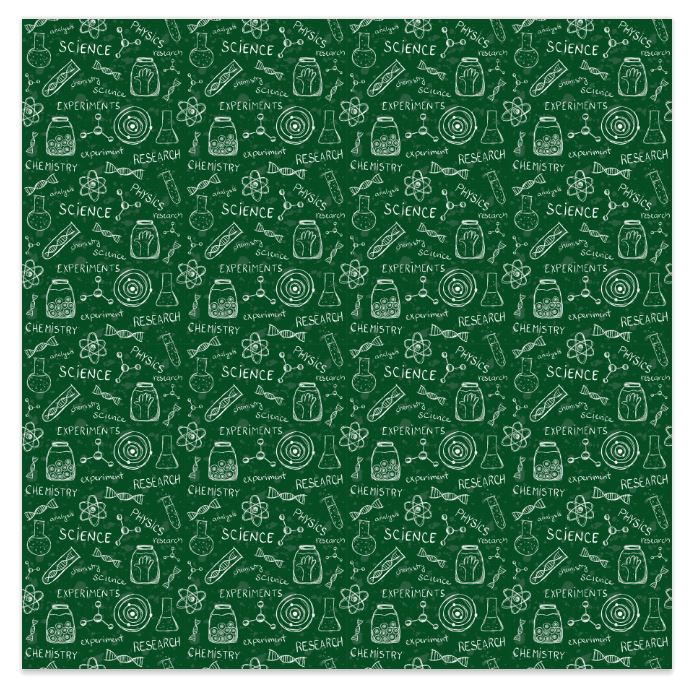 Green Chalkboard Science notes Adhesive Vinyl