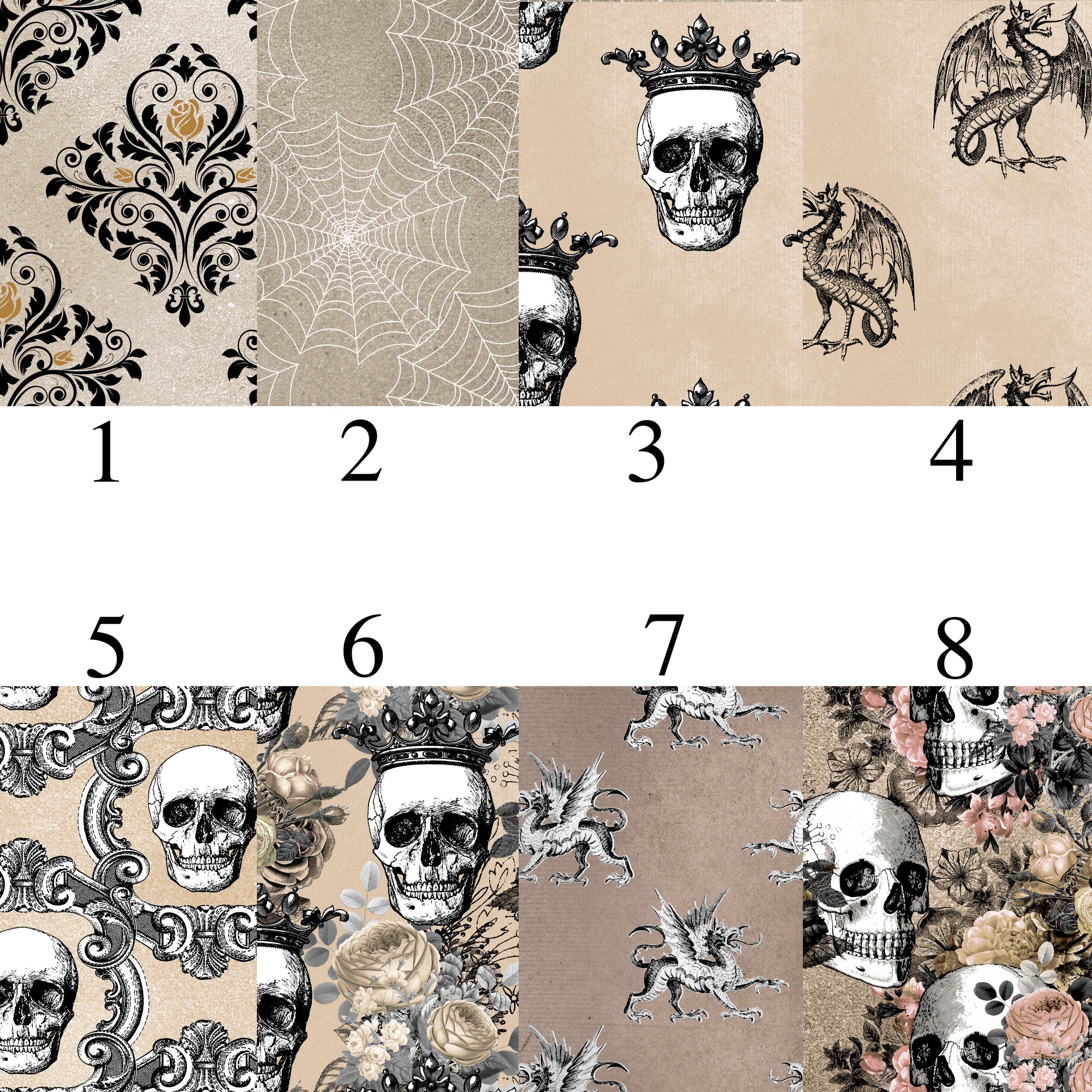 Vintage Gothic Patterns Vinyl